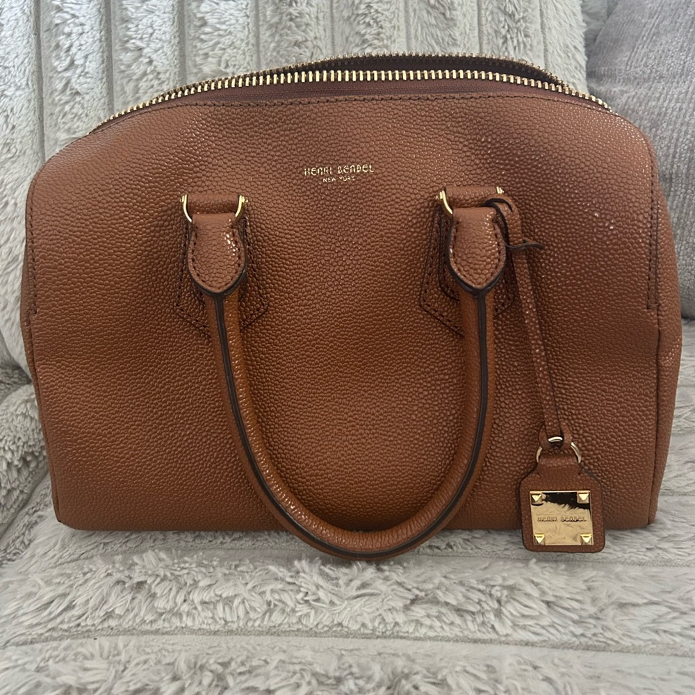 Henri Bendel Brown Leather Satchel
